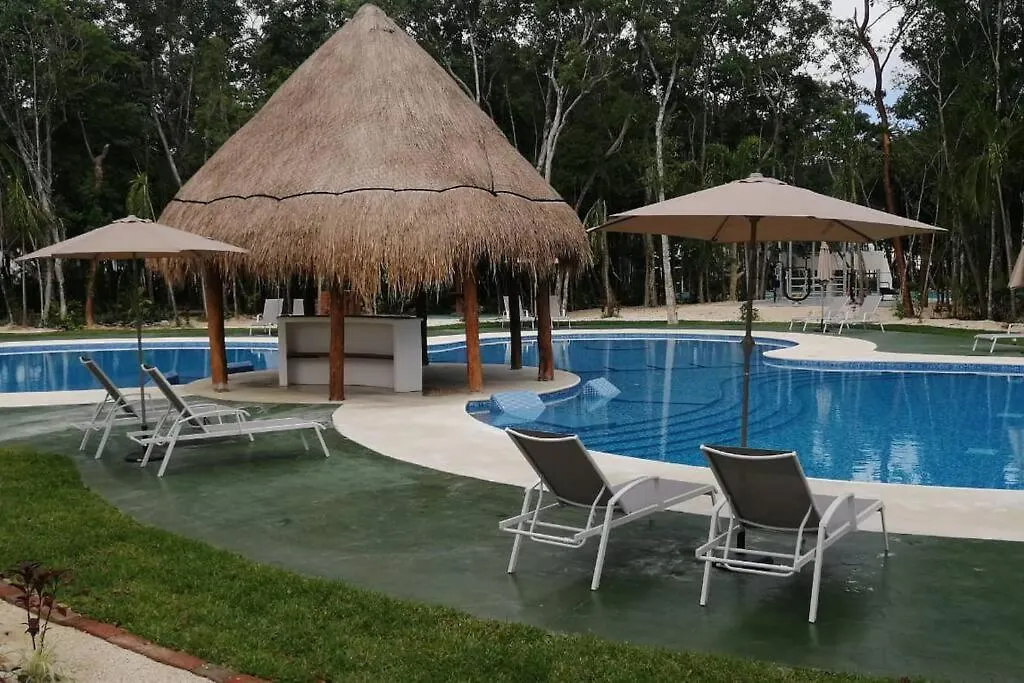 Departamento Bonito Y Comodo Con Alberca Planta Baja Puerto Morelos Mexico